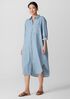 Airy Organic Cotton Twill Shirtdress