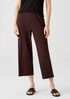 Ribbed Organic Cotton Blend Straight Pant