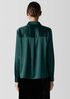 Stretch Silk Charmeuse Classic Collar Shirt
