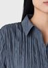 Crinkle Silk Habutai Classic Collar Shirt