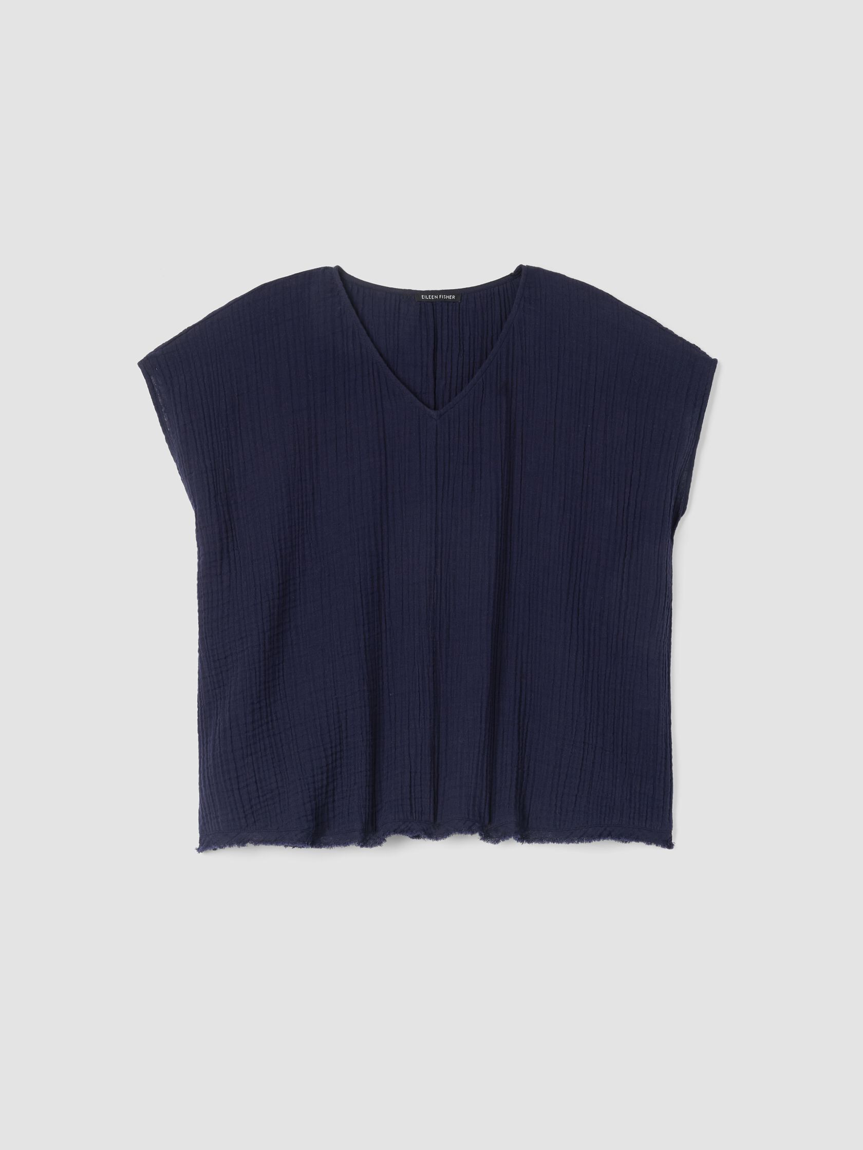 Organic Cotton Lofty Gauze V-Neck Square Top