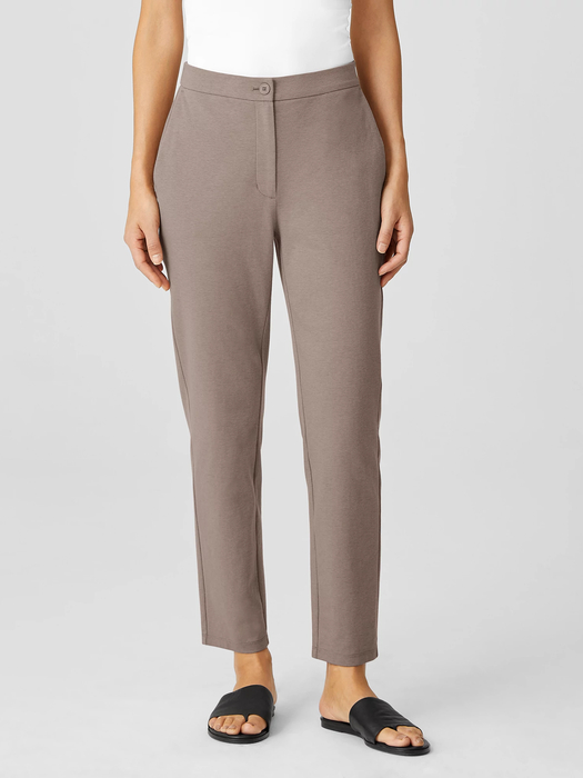 Cotton Ponte Slim Pant