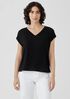 Organic Linen Jersey V-Neck Tee