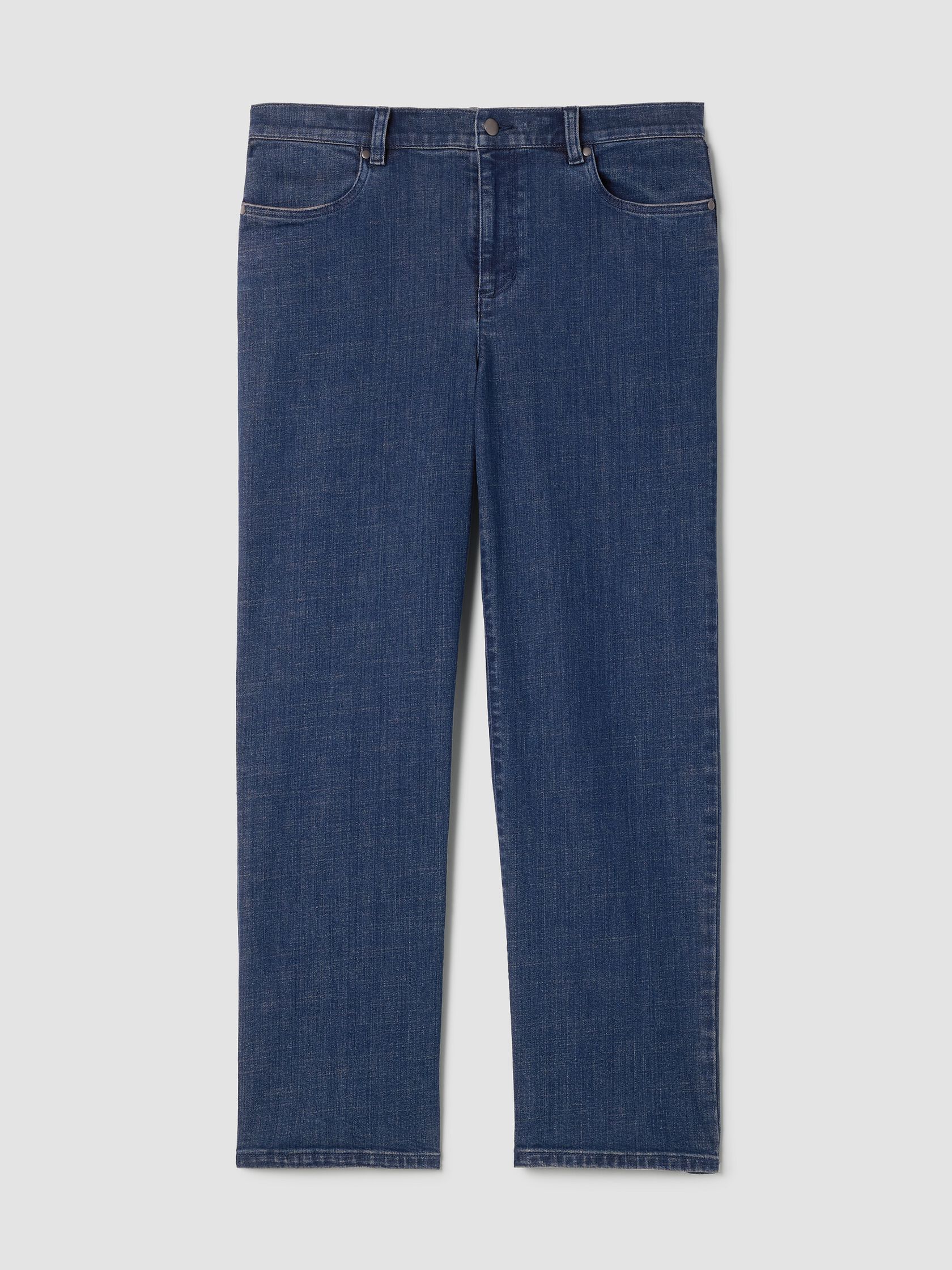 Cotton Stretch Denim Straight Jean