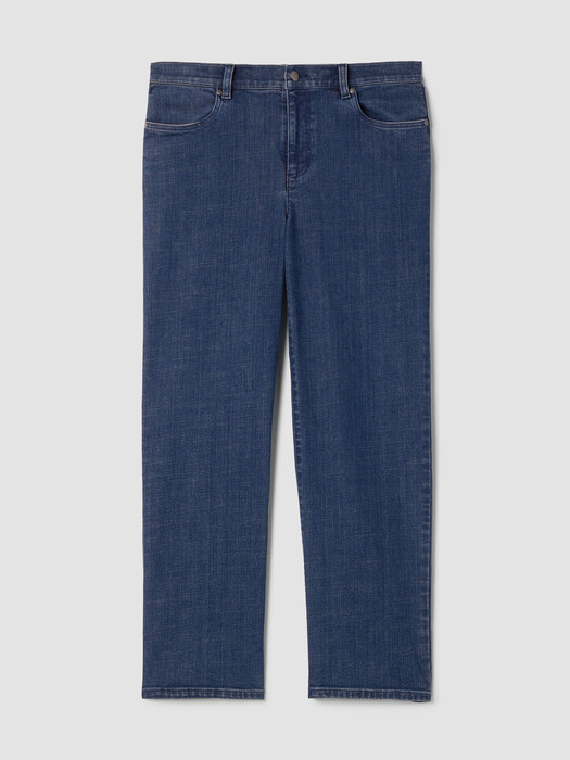 Cotton Stretch Denim Straight Jean