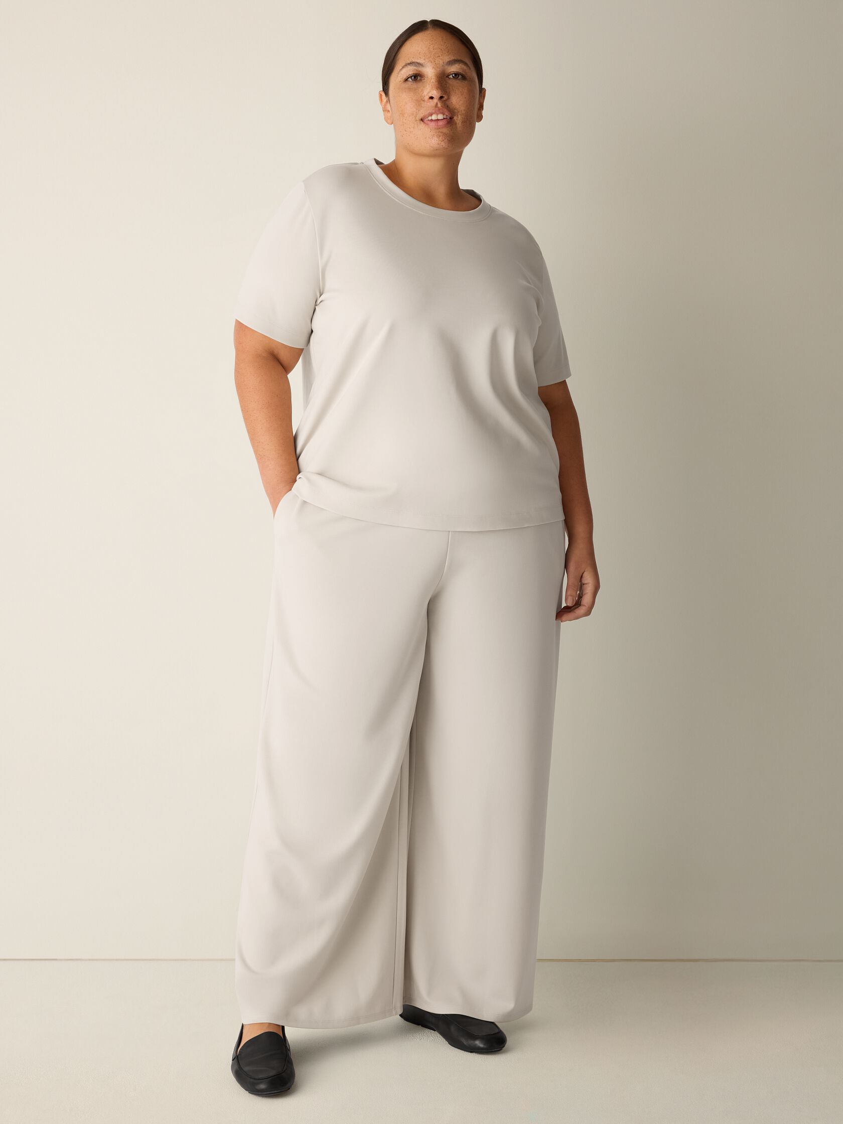 Lightweight Ponte Crew Neck Tee