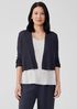 Organic Linen Cotton Airy Tuck Cropped Cardigan