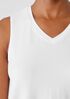 Stretch Jersey Knit V-Neck Tank