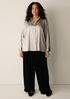 Stretch Silk Charmeuse Classic Collar Shirt