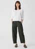 Organic Linen Cotton Raglan-Sleeve Top
