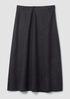 Mélange Boiled Wool Jersey A-Line Skirt in Regenerative Wool