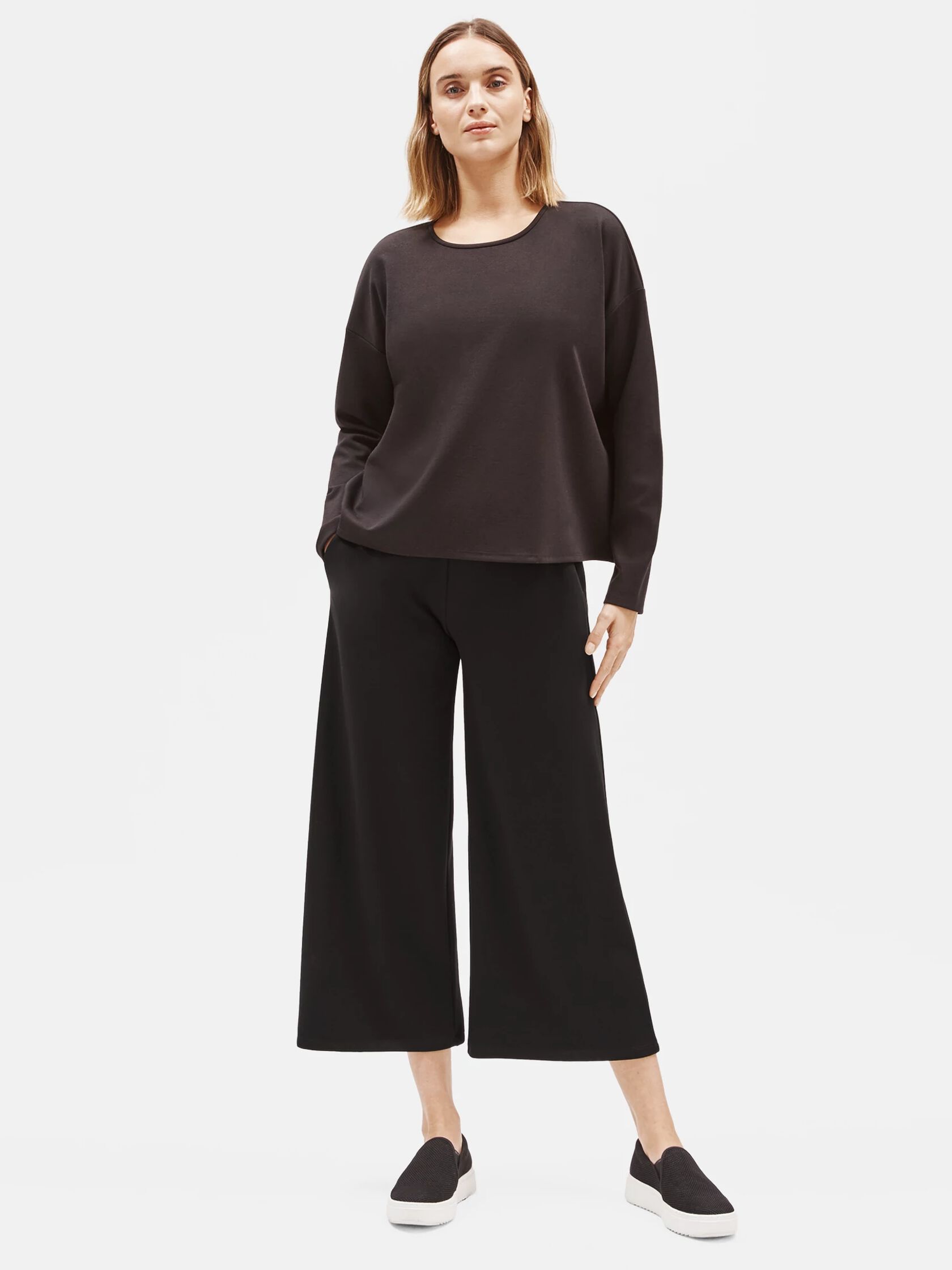 Flex Tencel Ponte Wide-Leg Pant