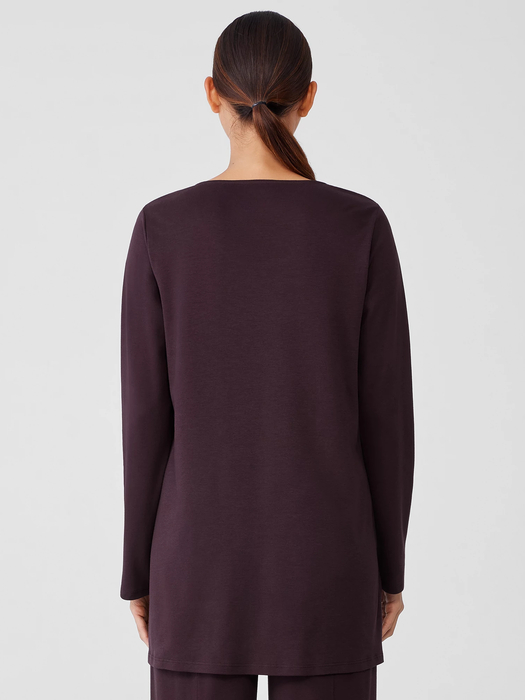 Organic Cotton Interlock Long Sleep Top | EILEEN FISHER