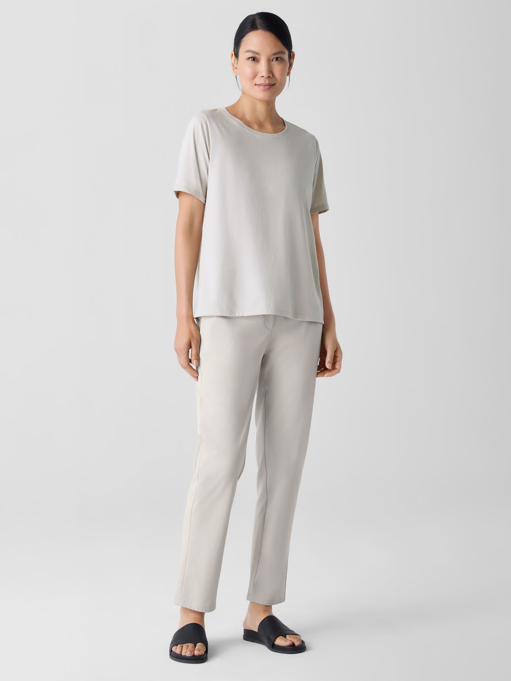 Organic Pima Cotton Jersey Round Neck Tee