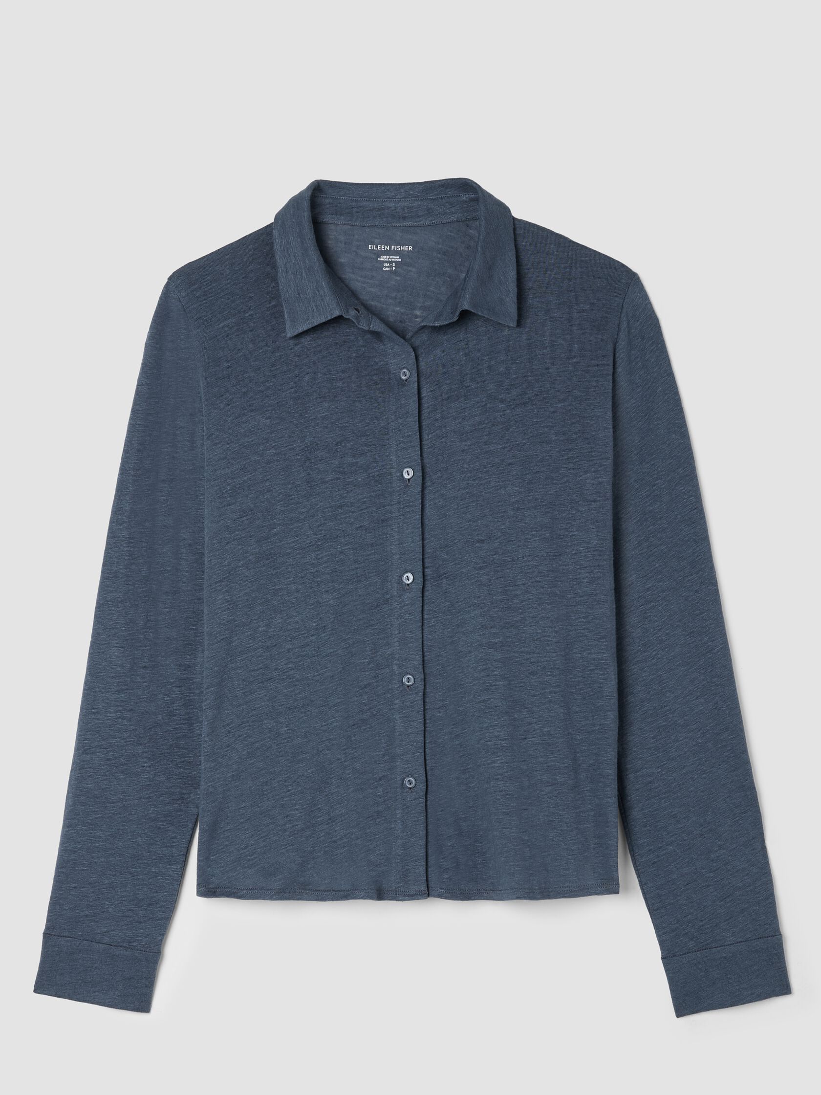 Organic Linen Jersey Classic Collar Shirt