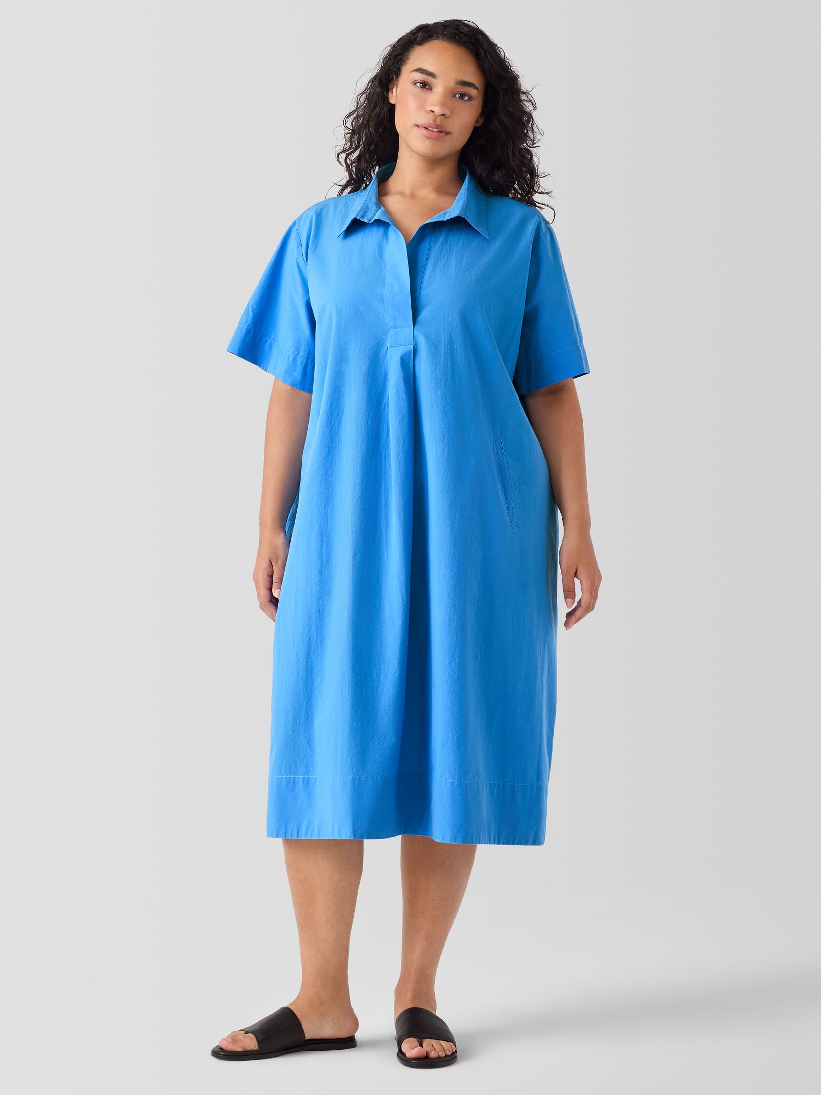 Washed Organic Cotton Poplin Dress