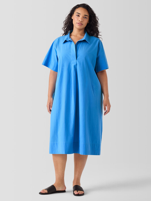 eileen fisher organic cotton poplin shirt dress Washed Organic Cotton Poplin Dress