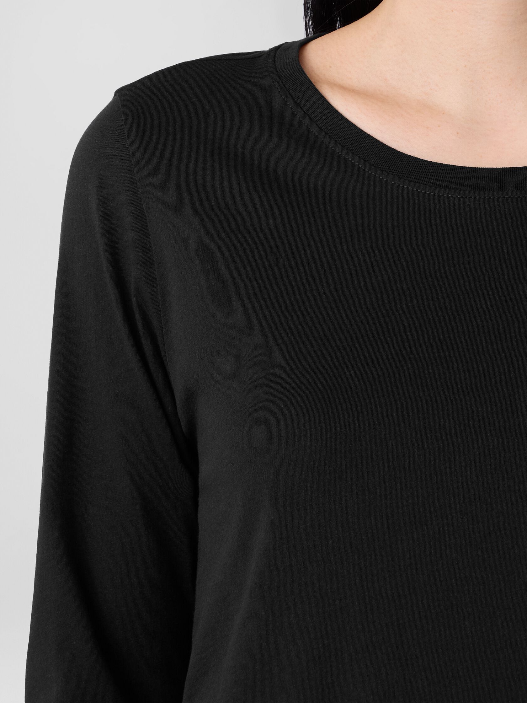 Organic Pima Cotton Jersey Long-Sleeve Tee