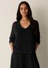 Organic Linen Cotton V-Neck Box-Top