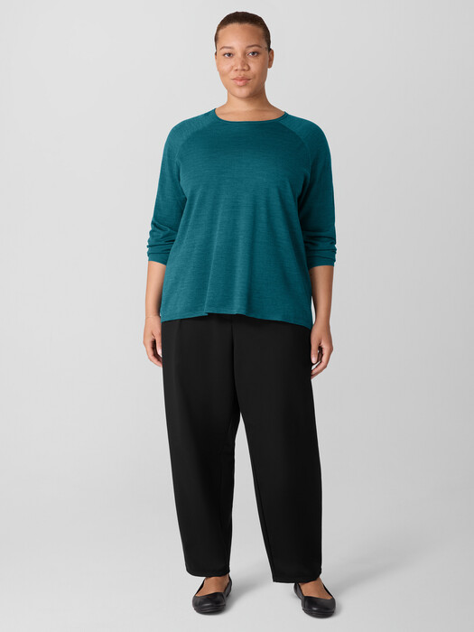 Superfine Merino Crew Neck Top in Regenerative Wool