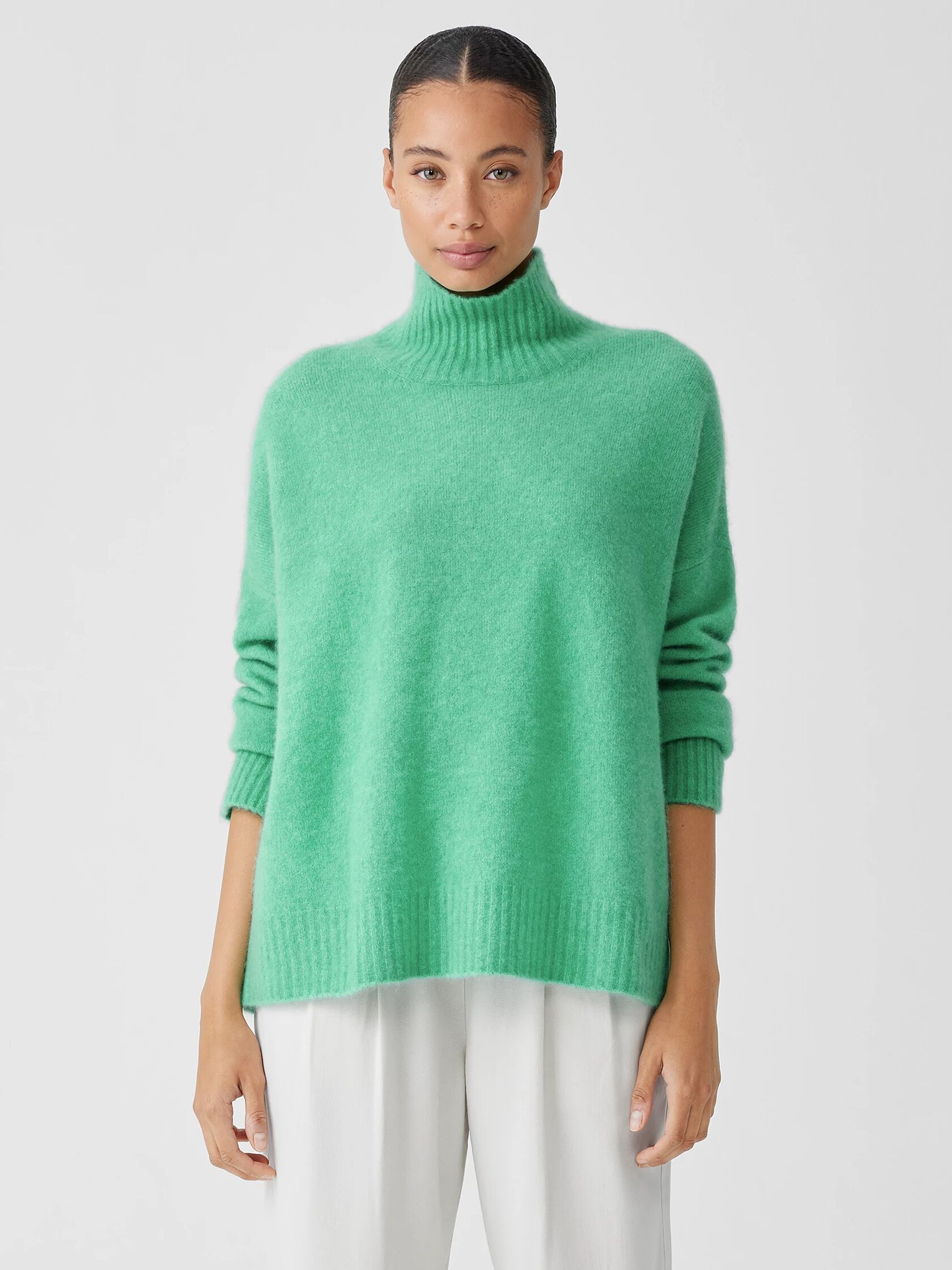 Cashmere Silk Bliss Turtleneck Box-Top