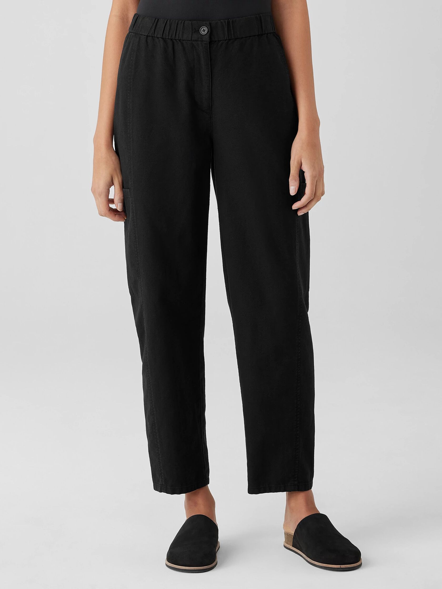 Cotton Hemp Stretch Lantern Pant