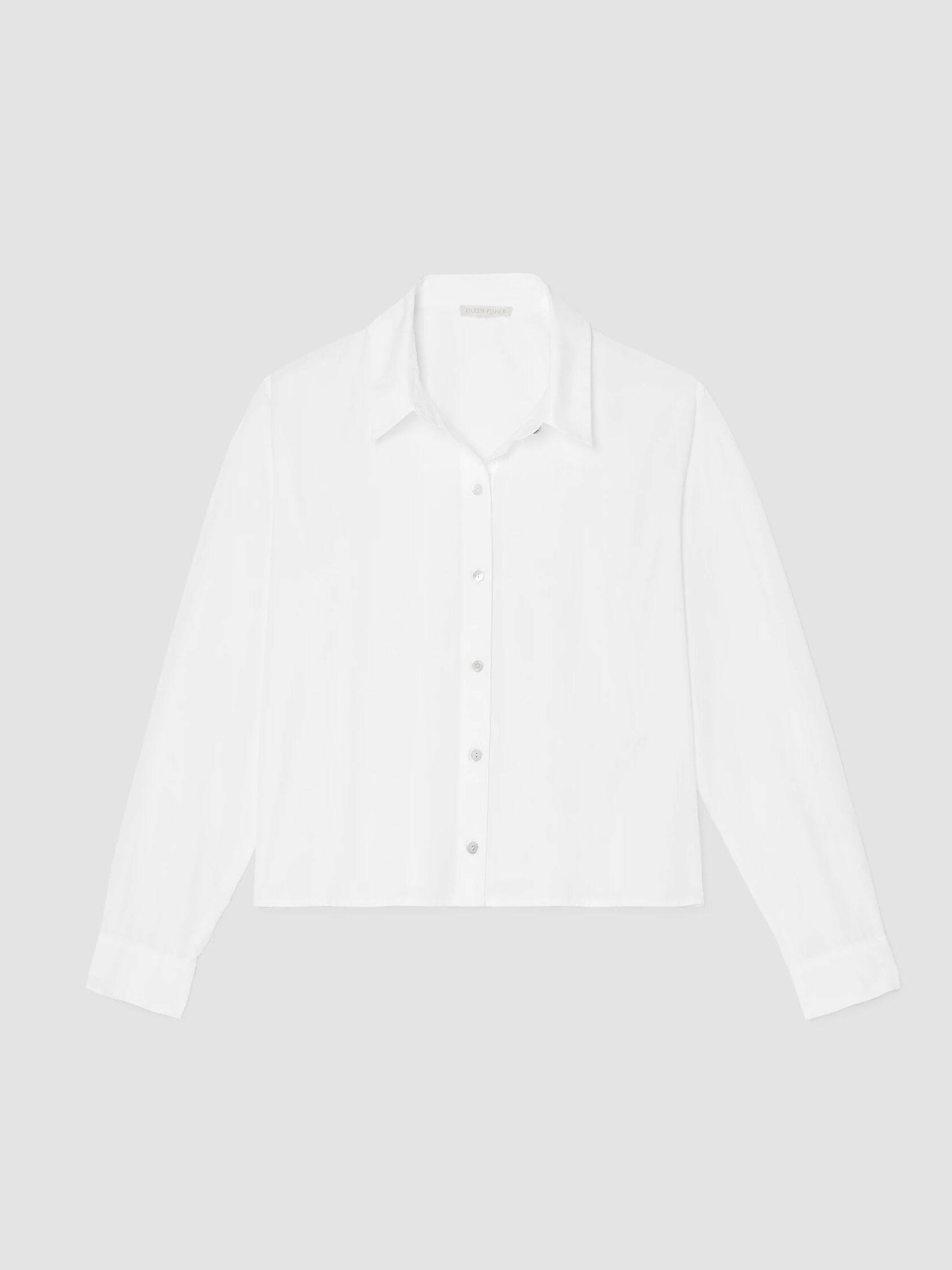Washed Organic Cotton Poplin Classic Collar Short Shirt