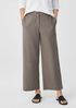 Cotton Hemp Stretch Wide-Leg Pant