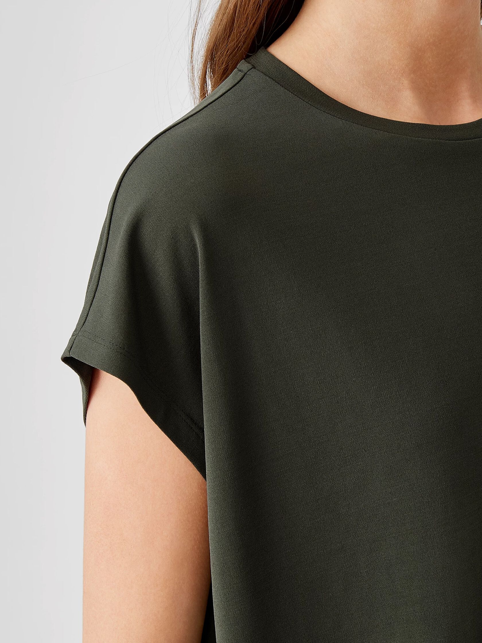 Stretch Silk Jersey Square Top