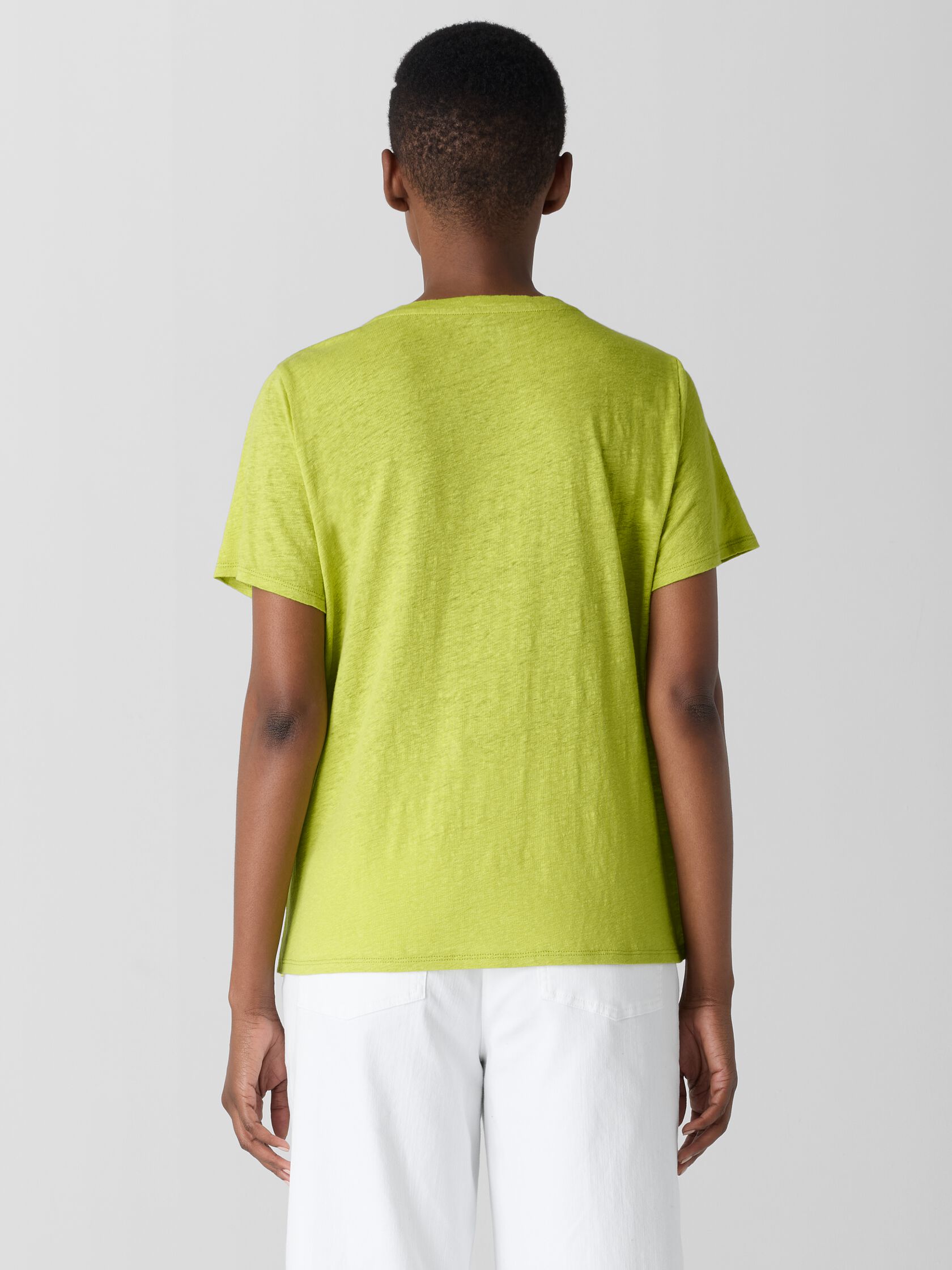 Organic Linen Jersey Crew Neck Tee