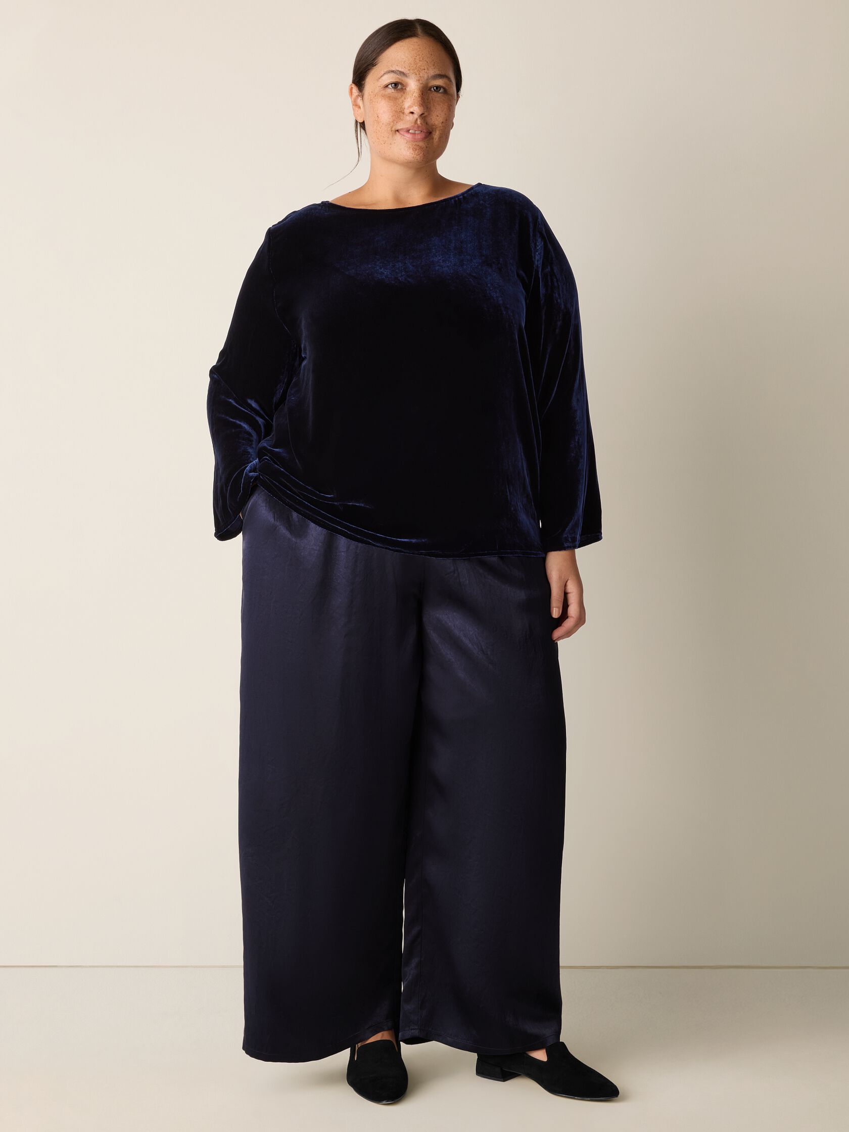 Velvet Bateau Neck Top