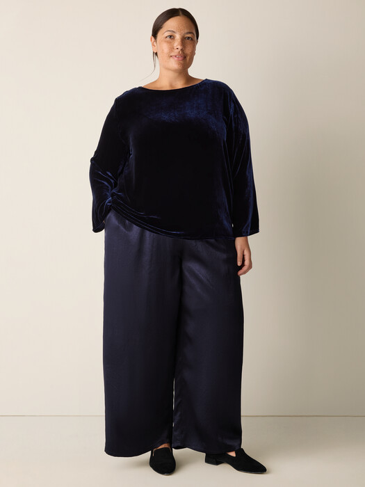 Velvet Bateau Neck Top