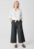 Airy Organic Cotton Twill Wide-Leg Pant