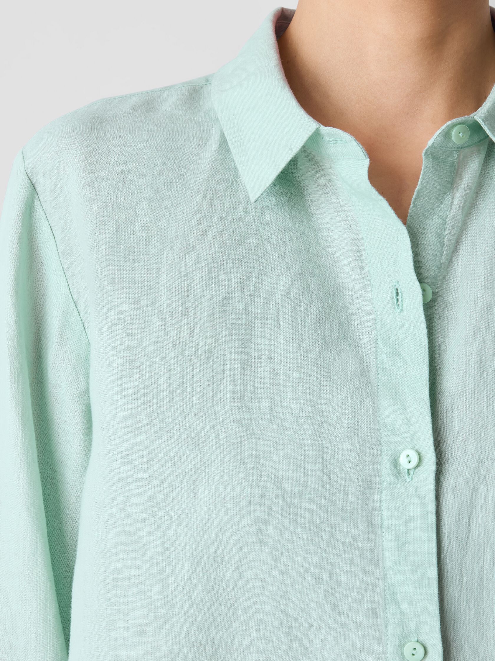 Organic Handkerchief Linen Classic Collar Shirt