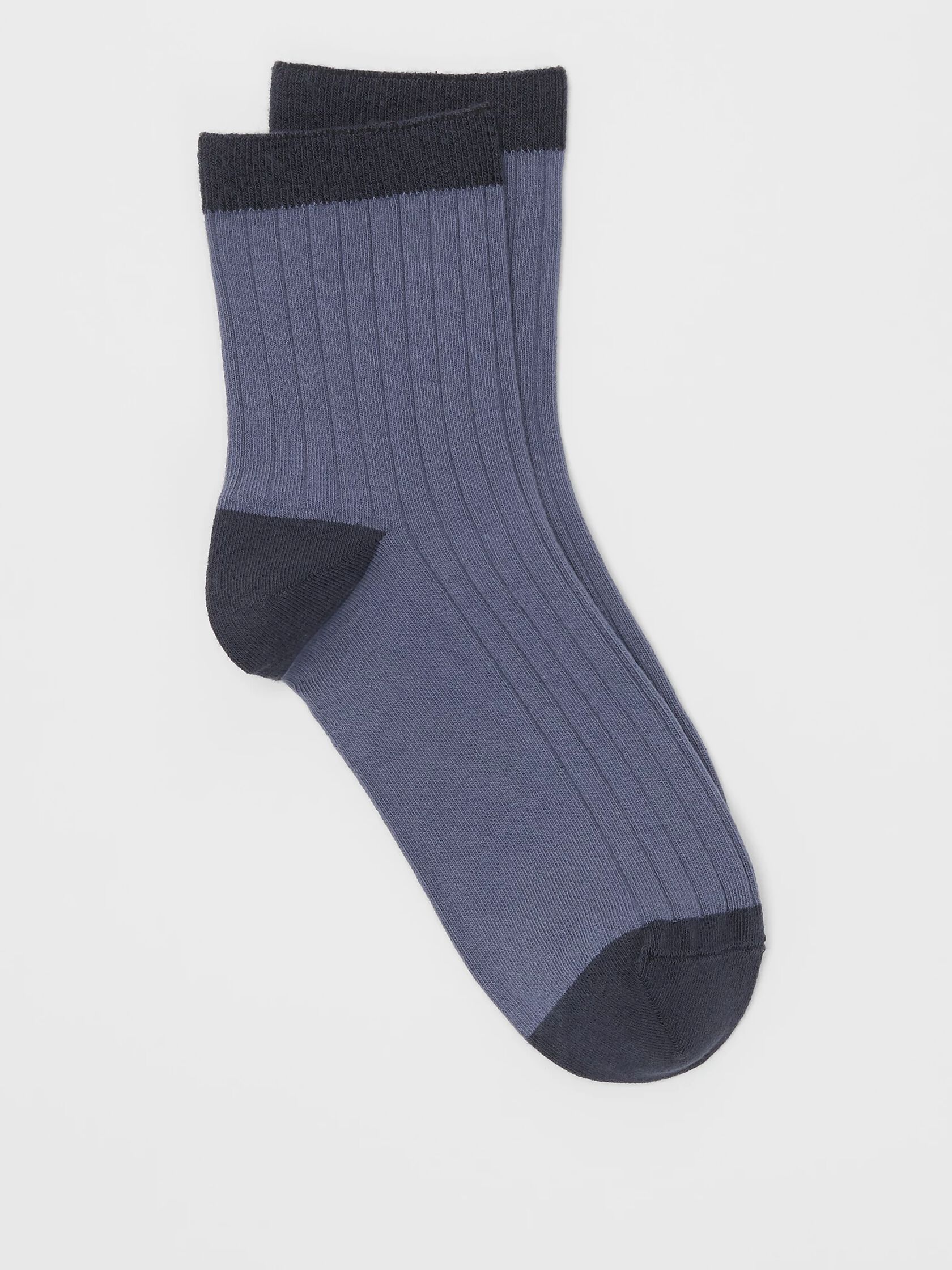 Organic Cotton Ribbed Quarter Crew Sock