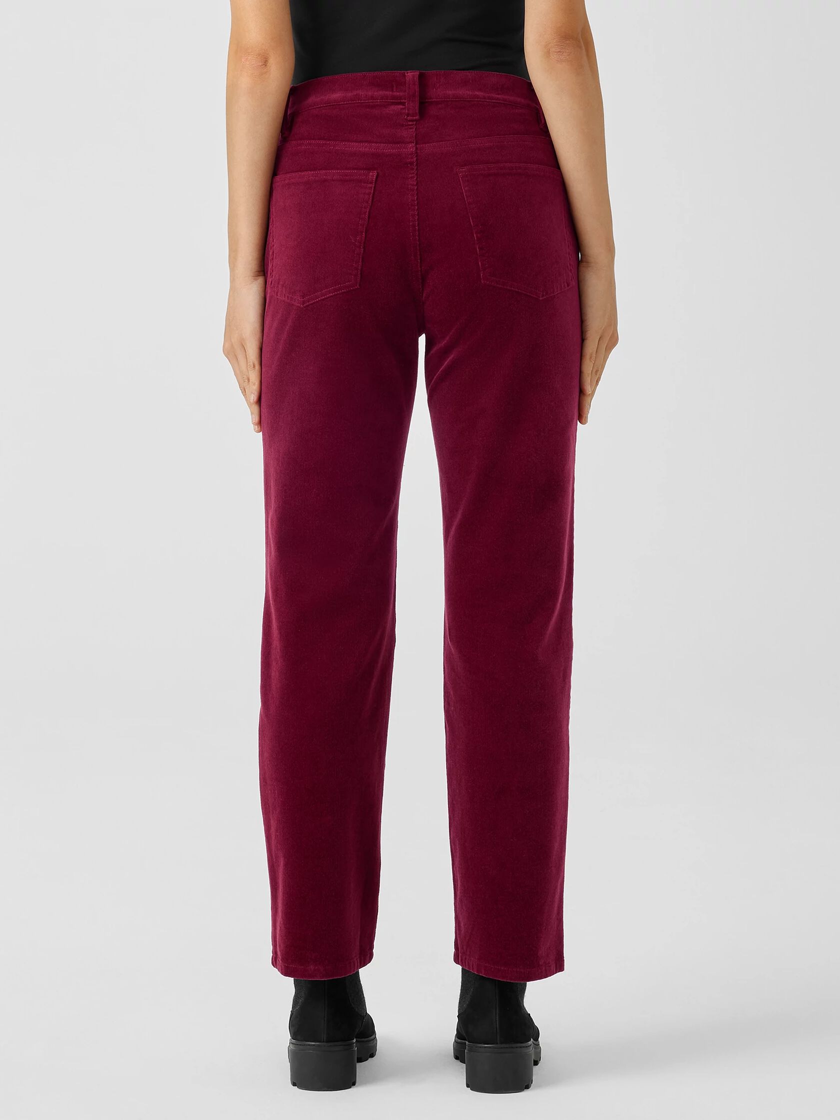 Organic Cotton Stretch Corduroy Straight Pant