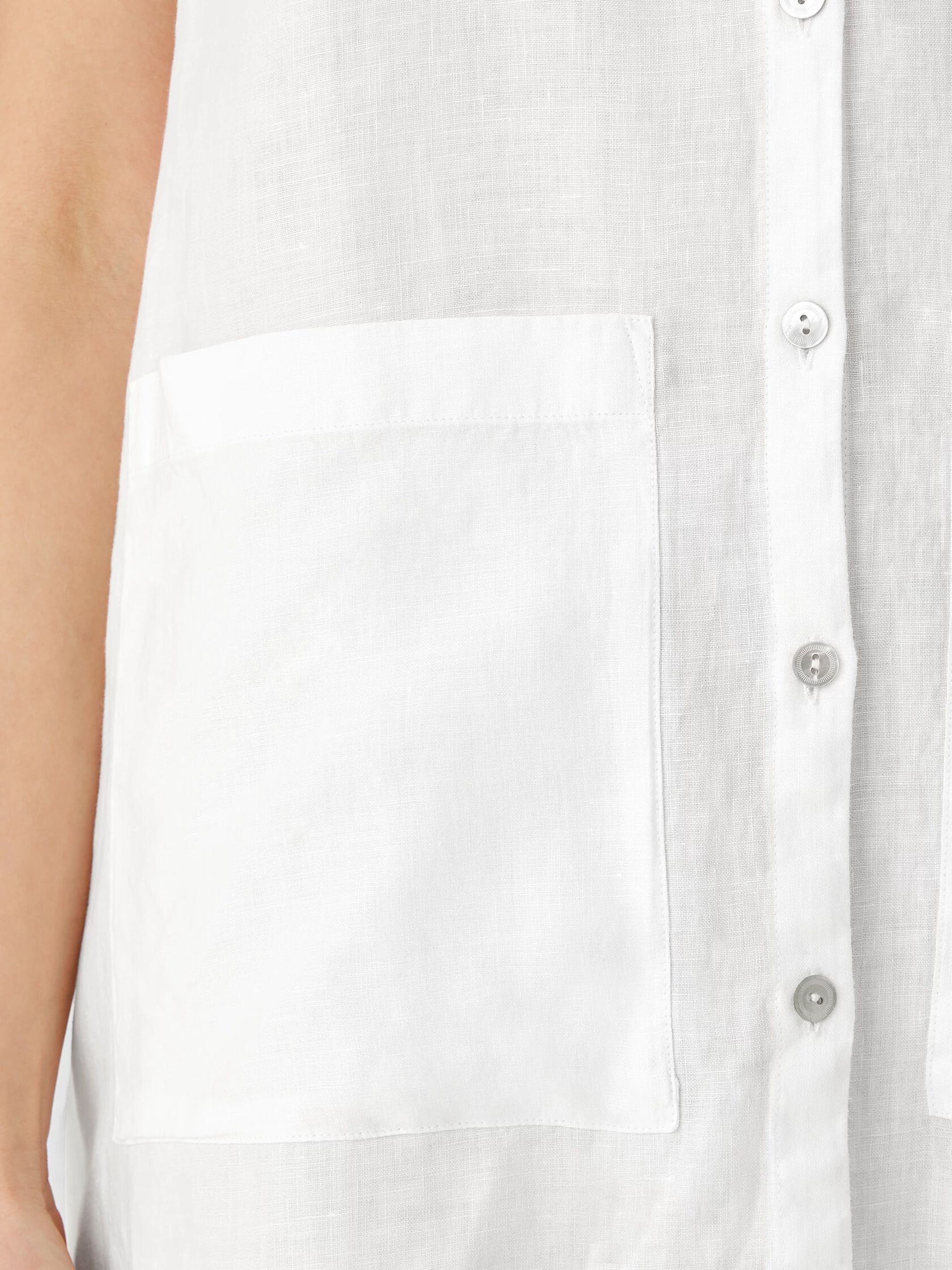 Organic Handkerchief Linen V-Neck Long Top