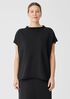 Organic Cotton French Terry Funnel Neck Top