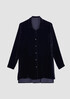 Velvet Classic Collar Long Shirt