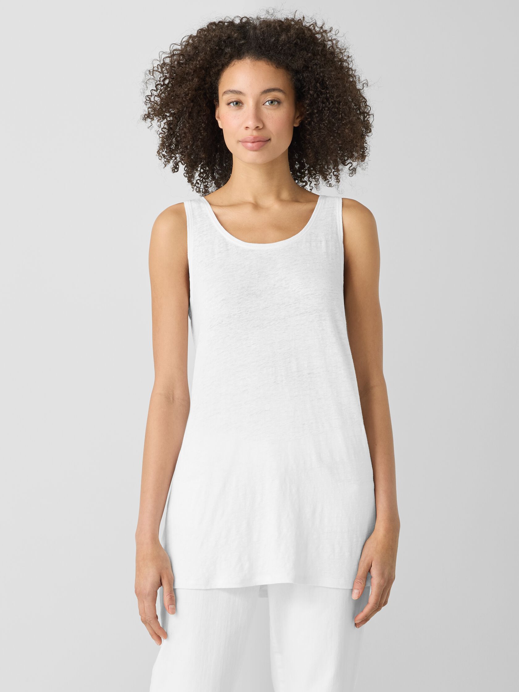 Organic Linen Jersey Long Tank