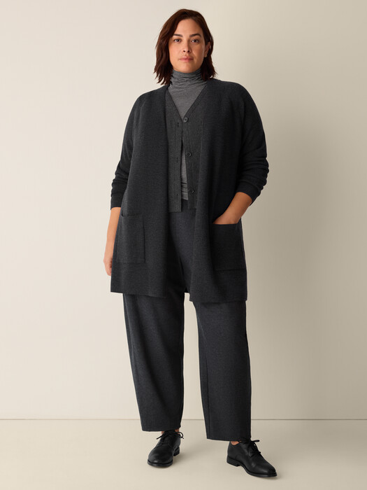 Merino Long Cardigan in Regenerative Wool