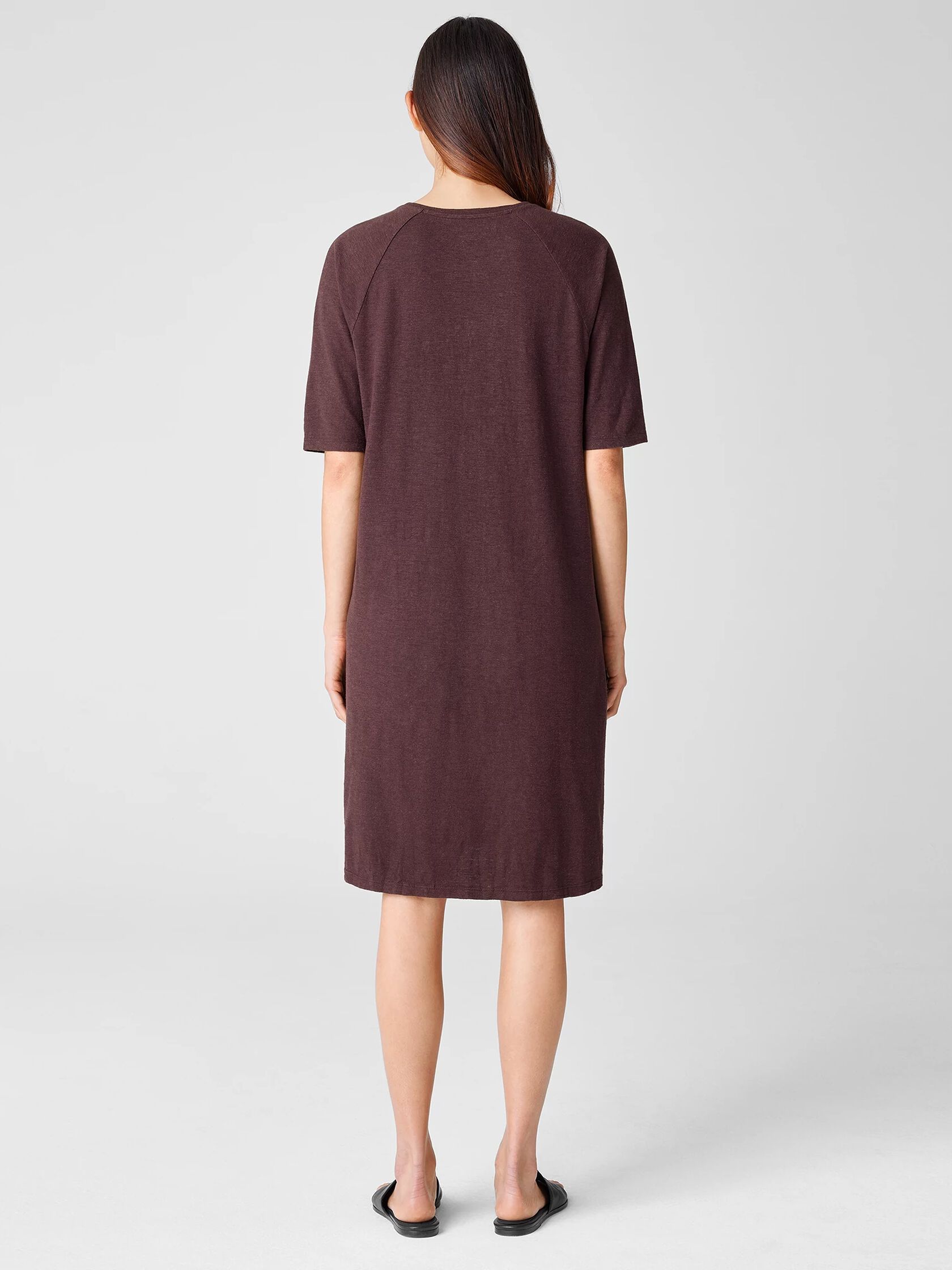 Hemp Organic Cotton Twist Crew Neck Dress
