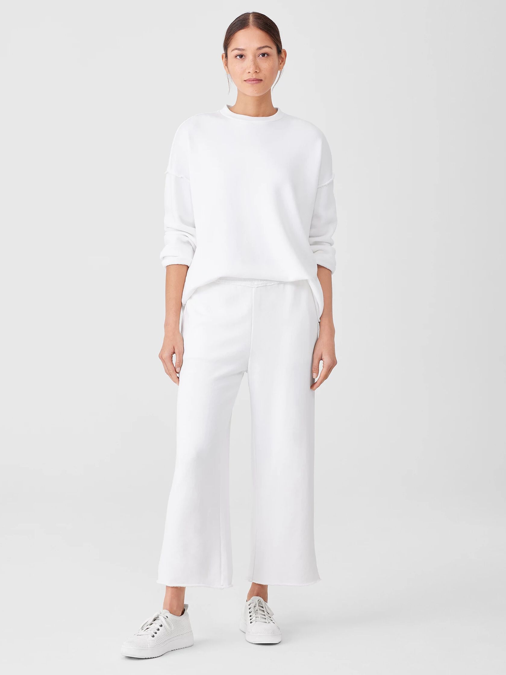Organic Cotton French Terry Straight Pant