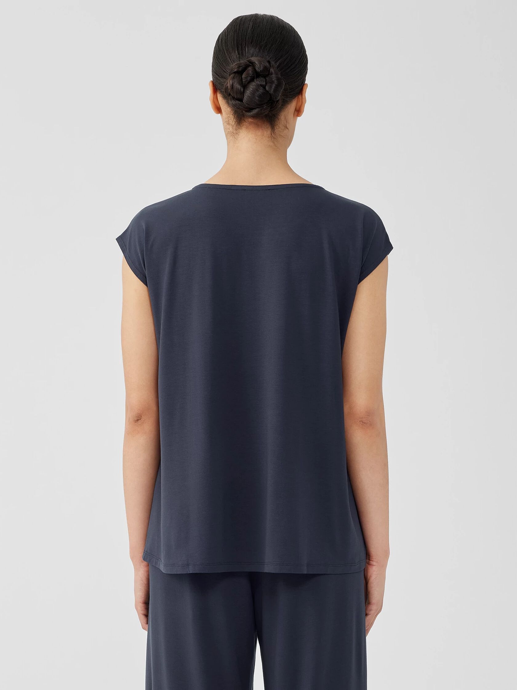 Fine Jersey Jewel Neck Top