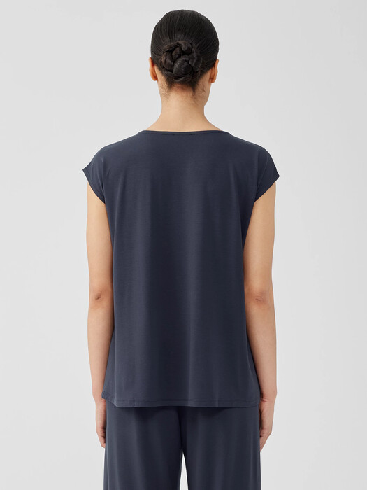Fine Jersey Jewel Neck Top