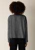 Wool Cotton Check Bateau Neck Top