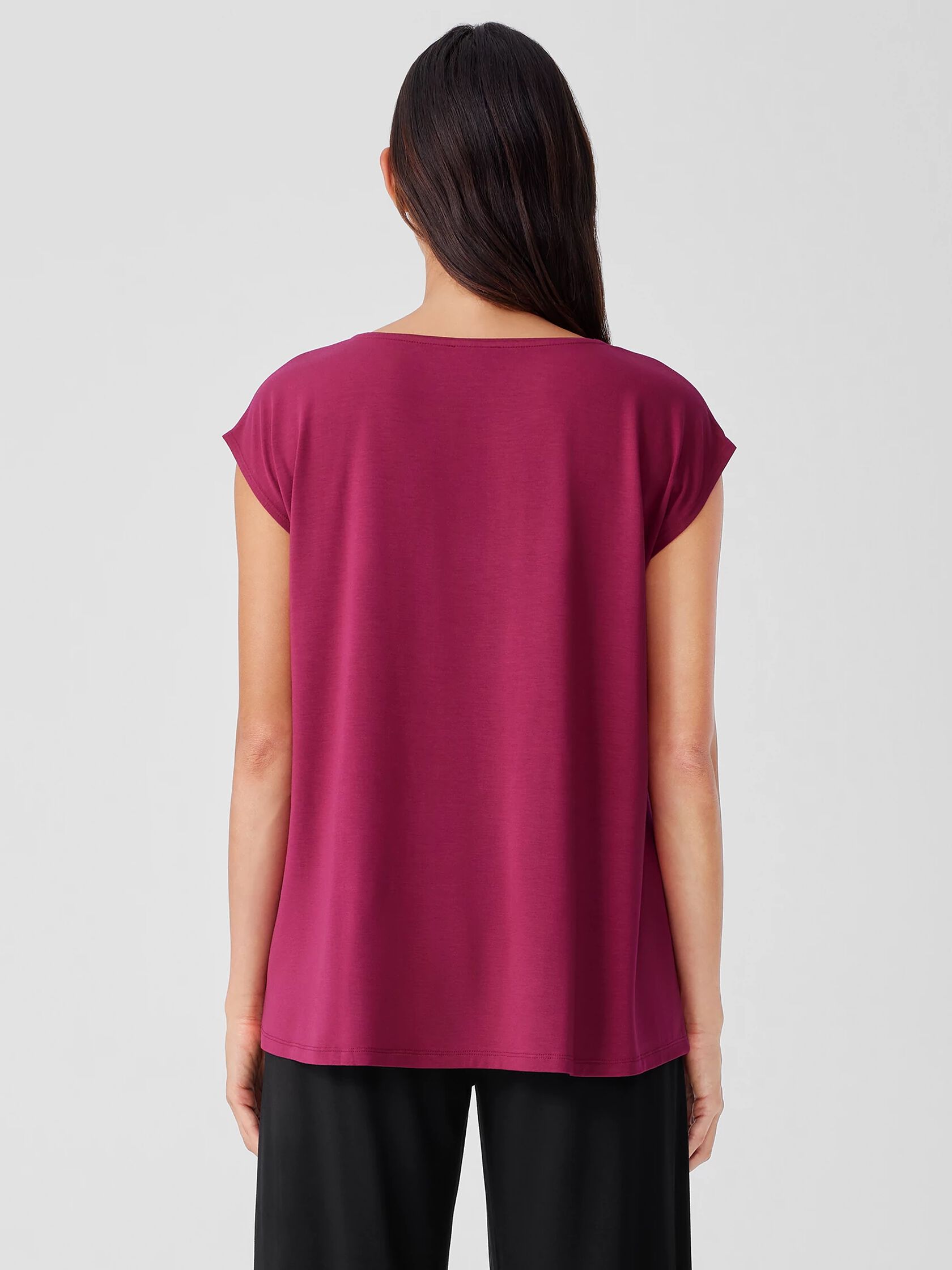 Fine Jersey Jewel Neck Top