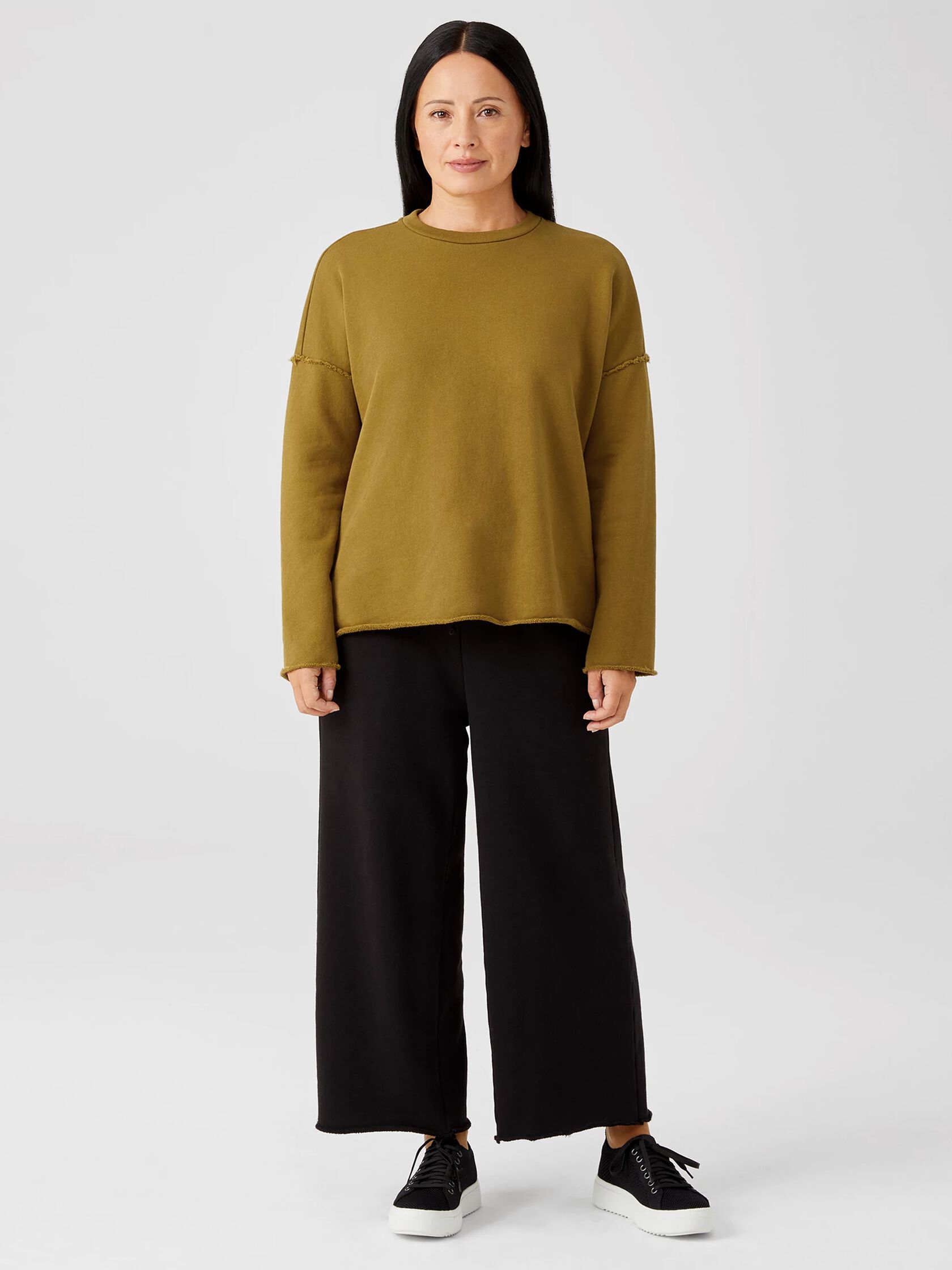 Organic Cotton French Terry Box-Top | EILEEN FISHER