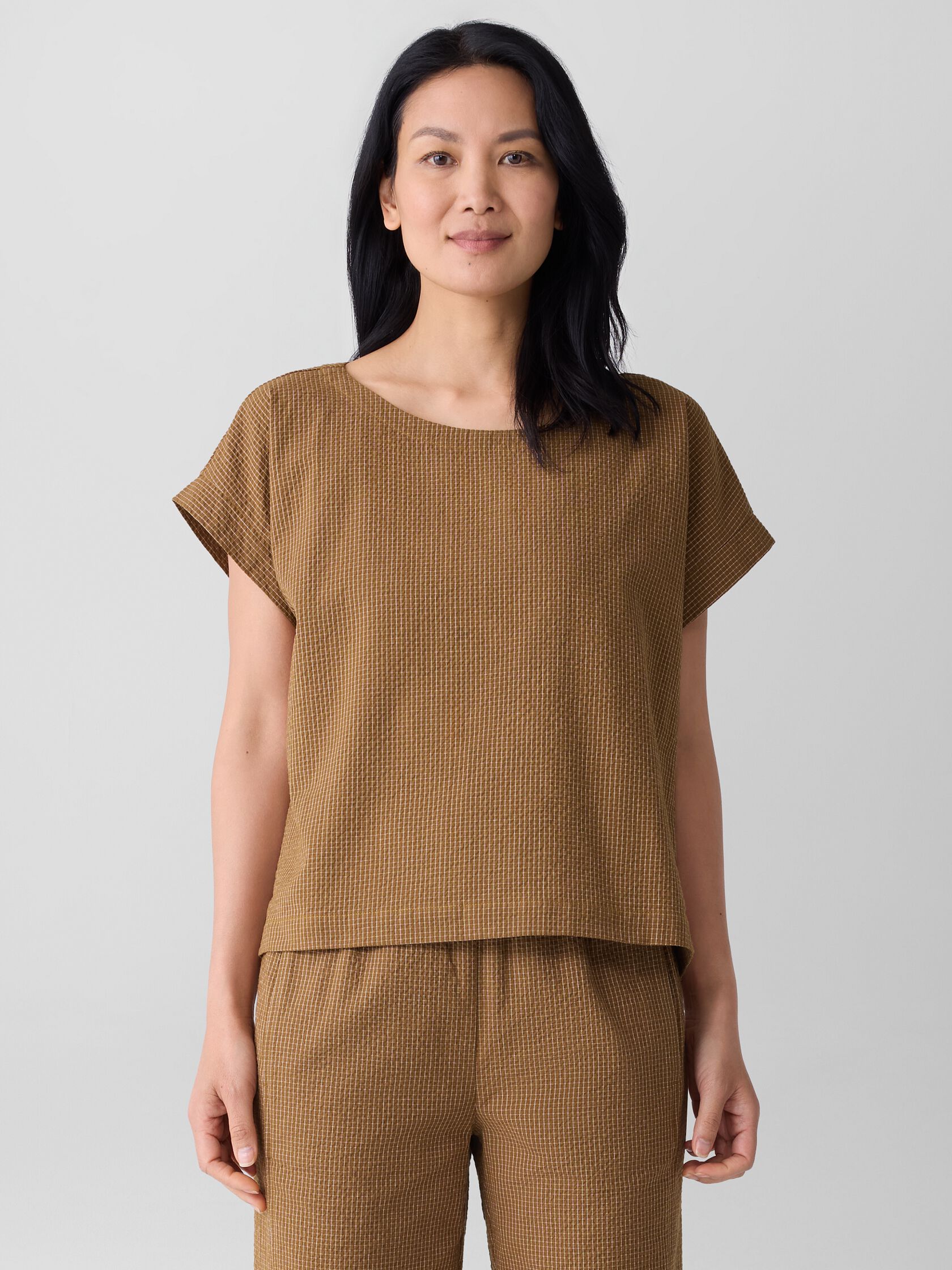 Organic Cotton Ripple Square Top