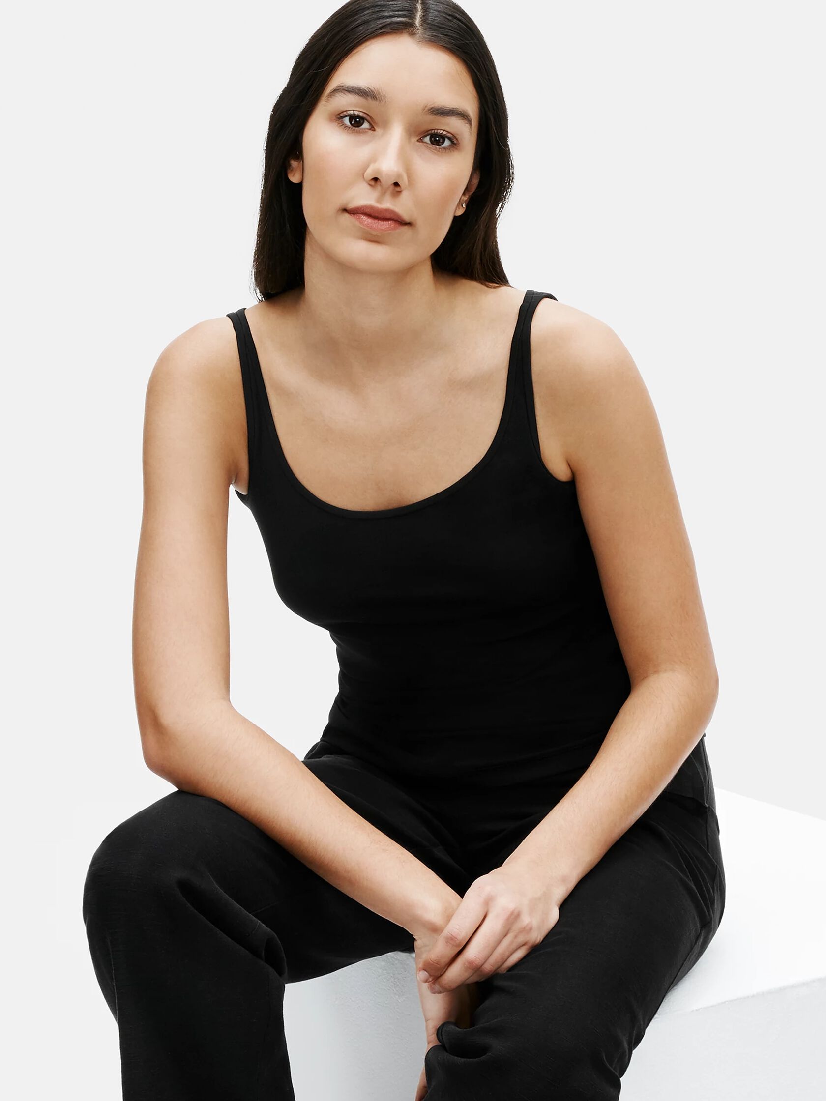 Stretch Silk Jersey Long Cami